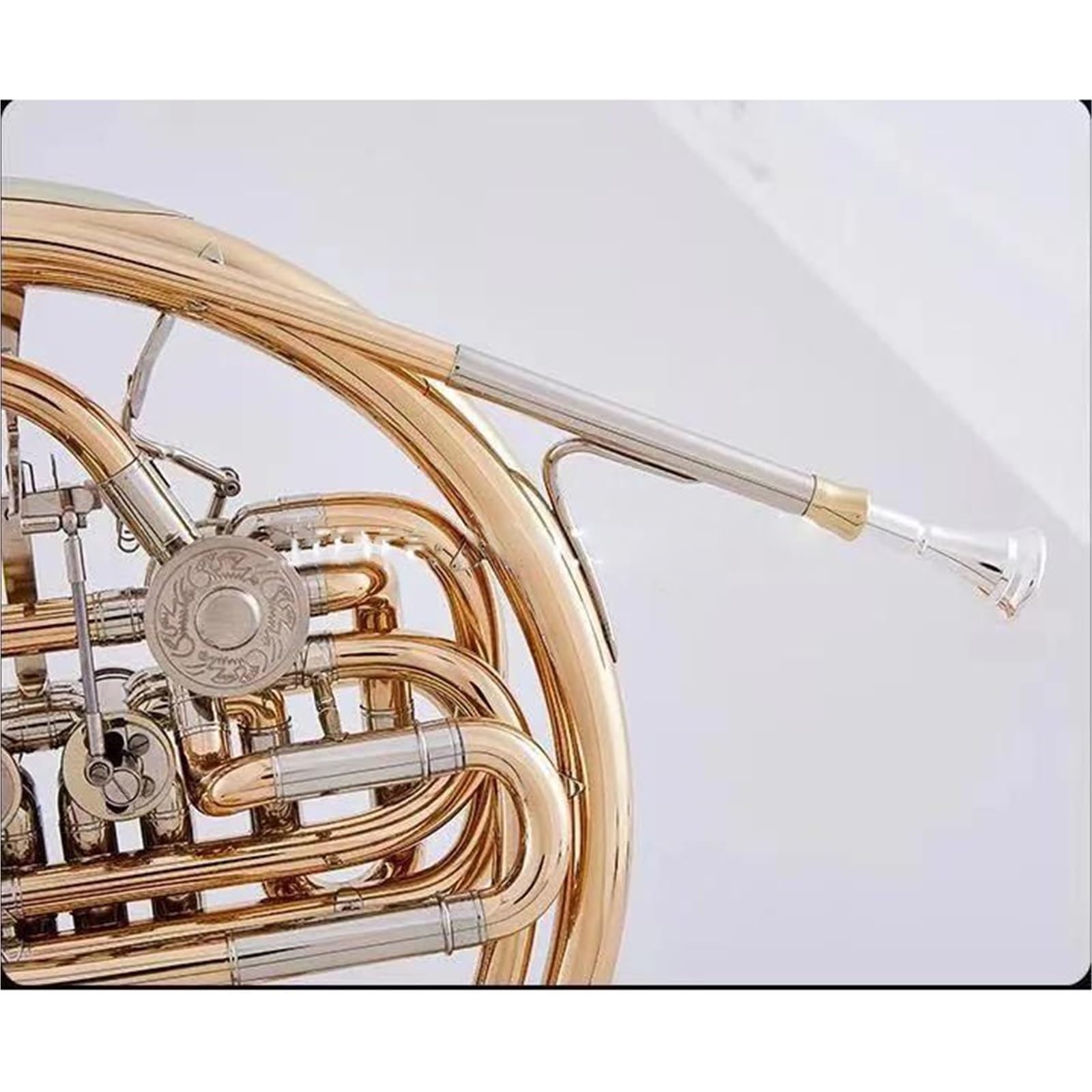 4 Klawisze Bb Tune F Tune Podwójny Róg Francuski Mosiądz Złoty Kolor Profesjonalny Instrument Muzyczny Z Futerałem