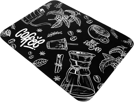 Coffee Maker Mat Non-Slip Absorbent Pad for Kitchen Counter Multipurpose Dish Drying Mat for Espresso Machines, Easy to Place and Clean