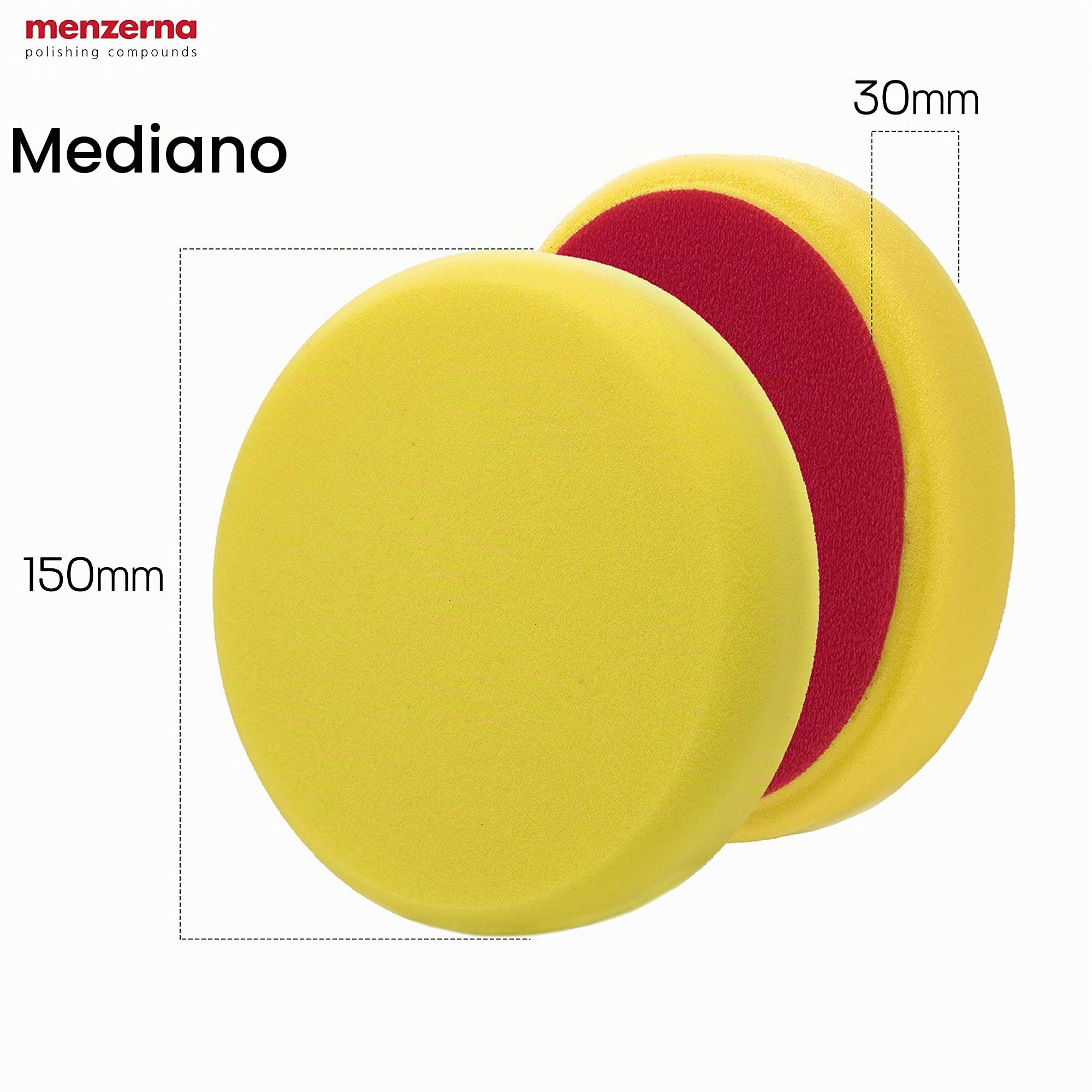 detailmate Set de Pulido- Menzerna Super Heavy Cut Compund 1000 + Medium Cut 2500 + Super Finish Plus 3500 + Power Lock Ultimate Prot. + 3X Acolchado 150 mm + paño de Pulido de Microfibra Esponjoso