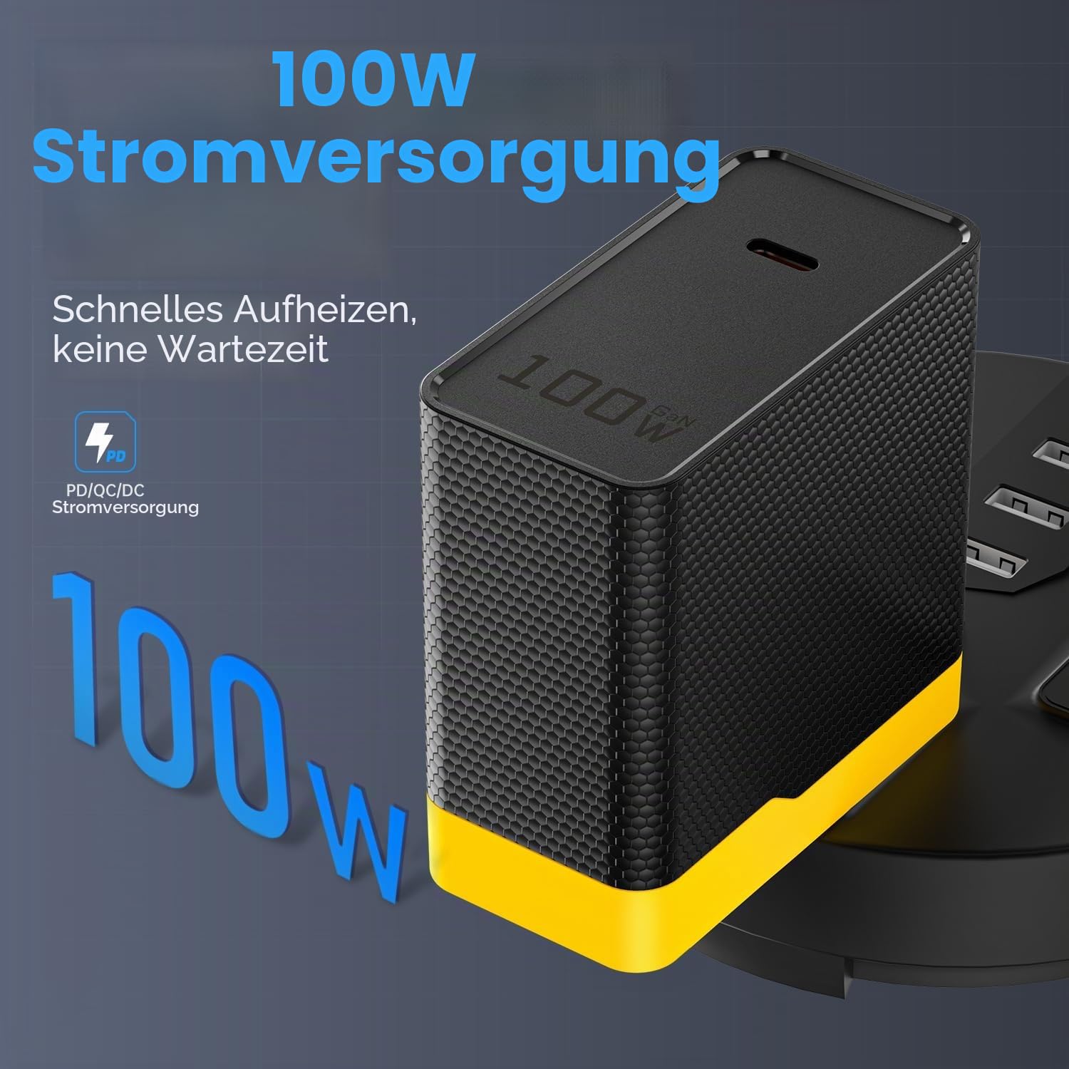 FNIRSI HS-02A Lötkolben Set 100W, tragbarer kabelgebundener Lötkolben mit 3 Sek. Aufheizen, 100-450°C, 3 voreinstellbaren Temperaturgruppen, 6 F245 Lötspitzen für Elektronik Reparatur