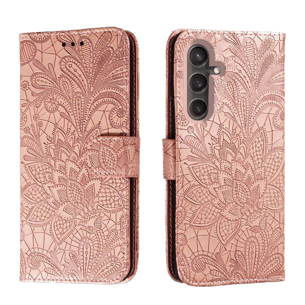 shingtomua for Samsung Galaxy A35 Embossing Wallet Case Kickstand Magnetic Flip Cover Credit Cards Slot with Stand for PU ...