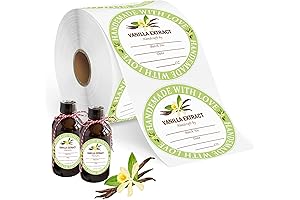 Personalized Round Circle Gloss White Labels for Glass Bottles