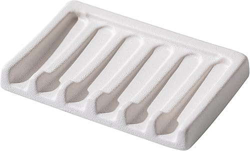 Miniatura 9 de Tanew Jabonera de cerámica autodrenante, jabonera de cascada de barra, soporte para jabón de ducha, soporte para esponja, jabonera para baño, ducha,