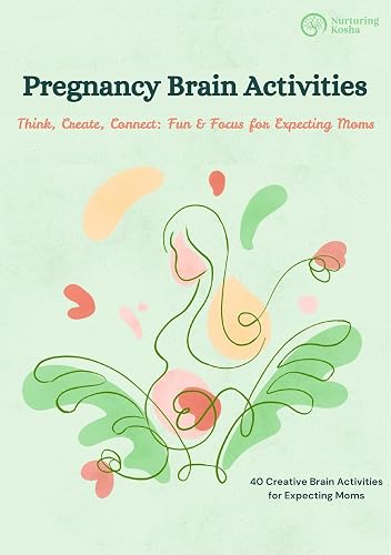 Nurturing Kosha's Pregnancy Brain Activity Book | 40 Fun & Challenging Activities for Mom-to-be | Pregnancy Puzzles, Number Games, Anagrams, Logical ... | Gift for Pregnancy | A5 Size | 46 Pages