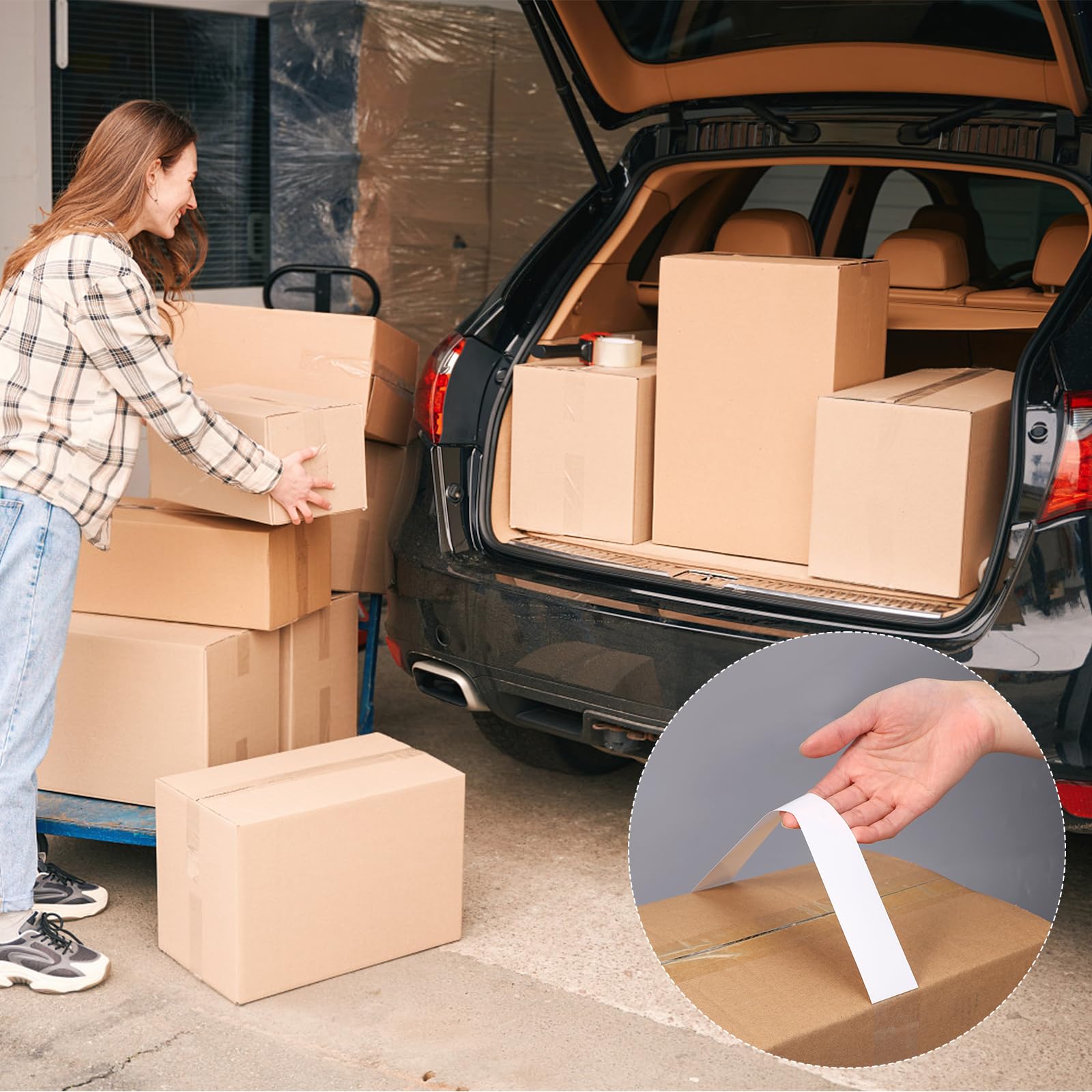 120 Pezzi Maniglia per il Trasporto Adesiva, Box Adhesive Carry Handle Cinghie per Scatole per il Trasporto di Scatole di Sollevamento in Movimento, Carico di Trasporto Fino a 11,34 kg