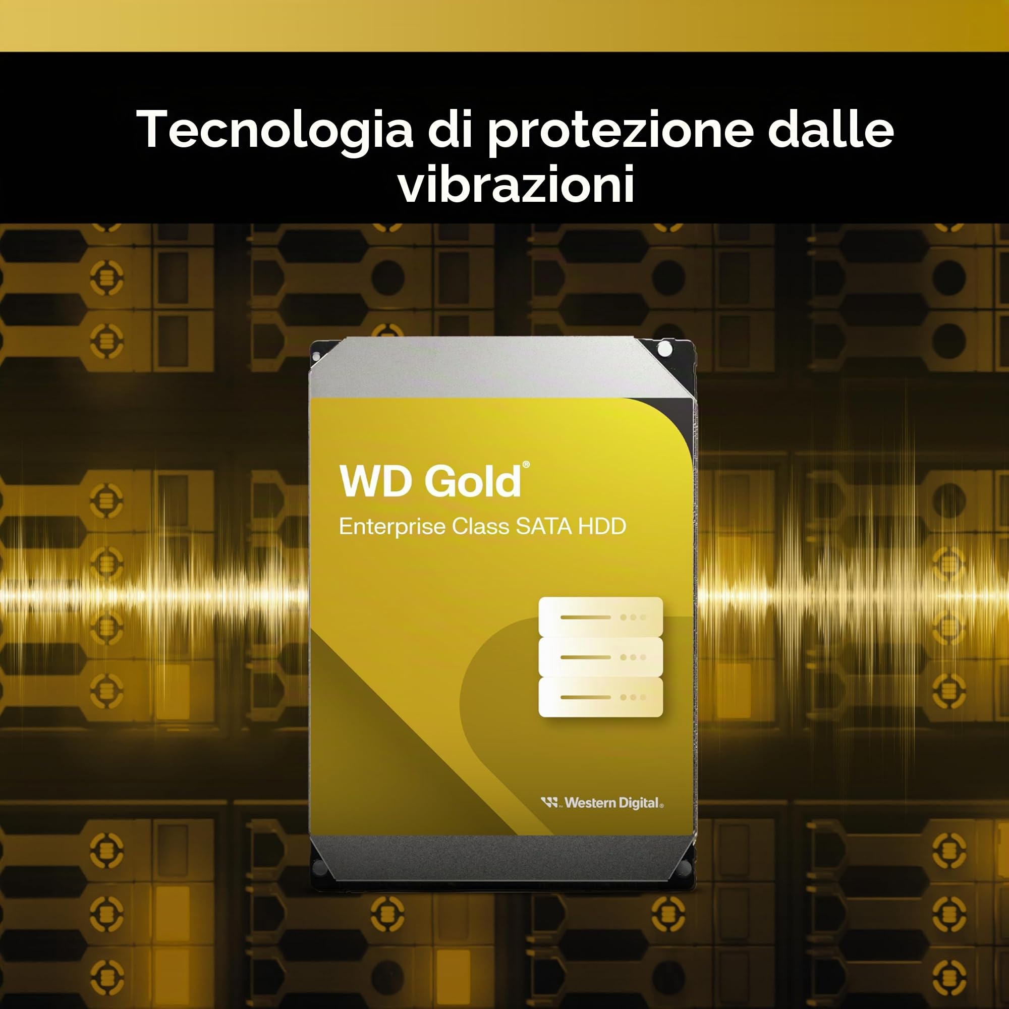 WD Gold WD103KRYZ - Disco rigido - Enterprise - 10 TB - Interno - 3,5" (8,9 cm)