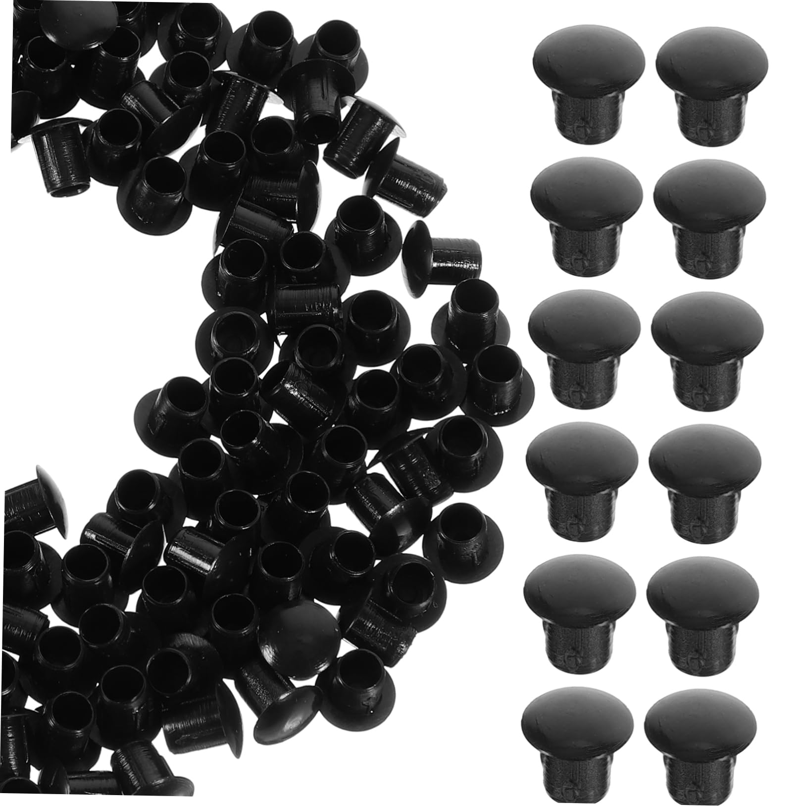 DOITOOL 5 Sätze Möbellochstopfen Bohrlochkappe Verschlussstopfen Lochstopper Lochstopfen Für Möbel Möbelloch-blindkappe Ausbrechstopfen 3/8 Regallochstopfen Black Abs 300 Stück * 5