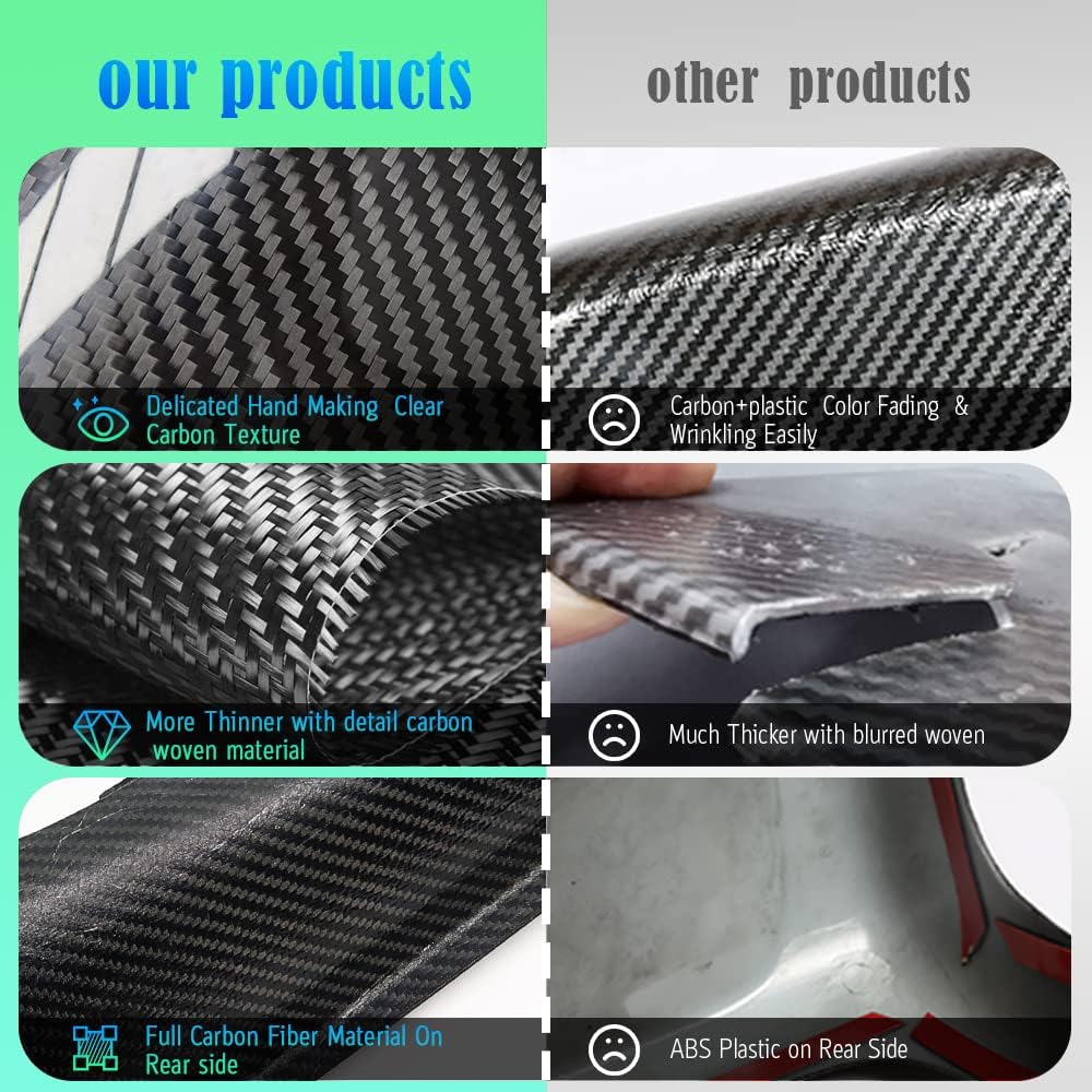 Car Genuine Carbon Fiber Upper Speaker Cover for Corvette C8 2020 2021 2022 2023 2024 2025 2026 Z06 Z51 Coupe ONLY, Interior Phone Charger Waterfall Upper Trim (Speaker Cover-Coupe ONLY)