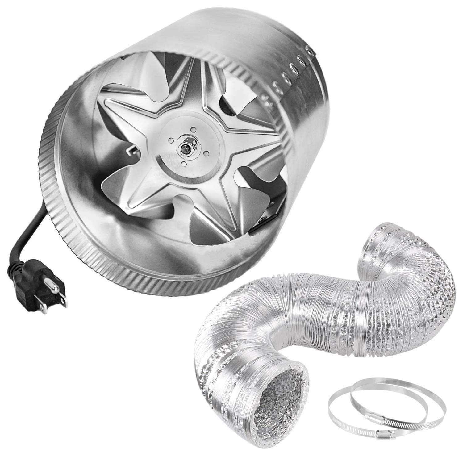 Buy iPower 4 Inch 100 CFM Booster Fan Inline Vent Blower 5.5 Intake