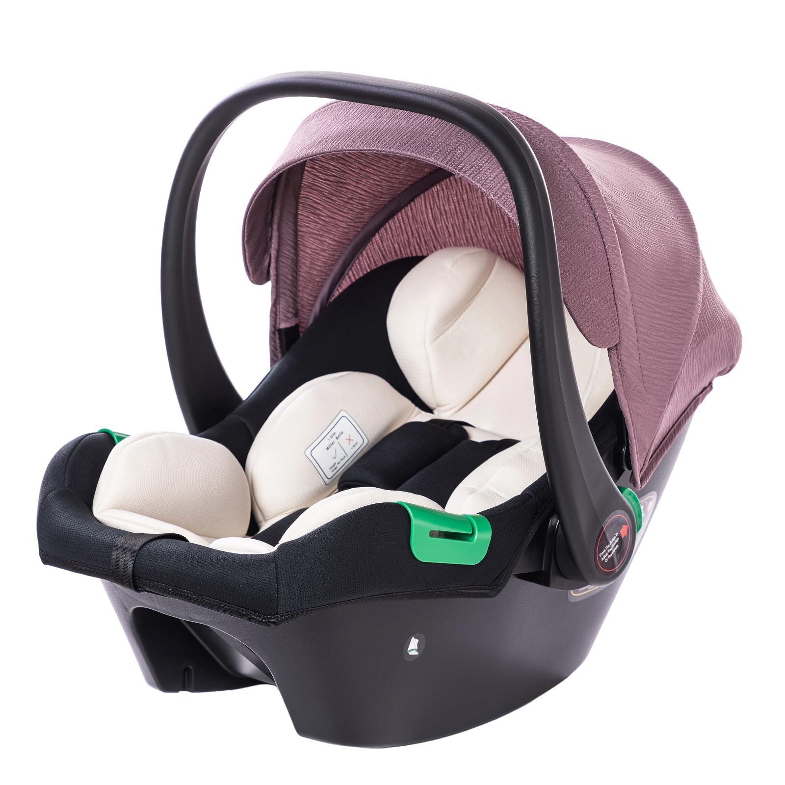 BEBBY Passeggino trio 3 in 1 Cannuccia Portatile Pieghevole Alto Telaio Alluminio Neonato (D2-Purple, H2-D)