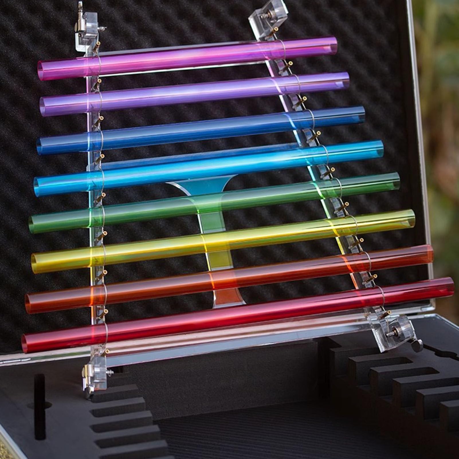 Generisch Crystal Singing Harp for Healing Sound Therapy - Perfect Musical Instrument for Buddhism & Yoga, 432Hz Frequency, Includes Aluminum Case for Stress Relief & Chakra Healing