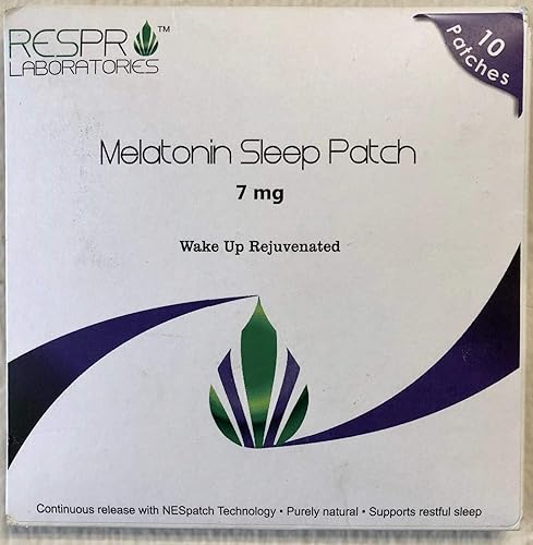 Respro Labs Parche de melatonina natural, 7 mg de liberación continua, 10 parches