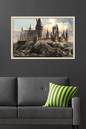 Vista 61 de Trends International The Wizarding World: Harry Potter - Póster de pared de Hogwarts at Sunrise, 22.375 x 34 pulgadas, versión premium sin marco