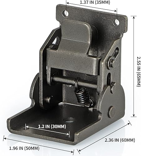 Miniatura 2 de MDLUU Soportes plegables resistentes, bisagras de autobloqueo de 90 grados para patas de mesa, estante de pared, 330 libras por par, paquete de 4