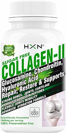 HXN Joint Support Supplement Collagen Type 2 Glucosamine,Chondroitin,MSM,Boswellia,Hyaluronic Acid Supplements,Vitamin D3,...