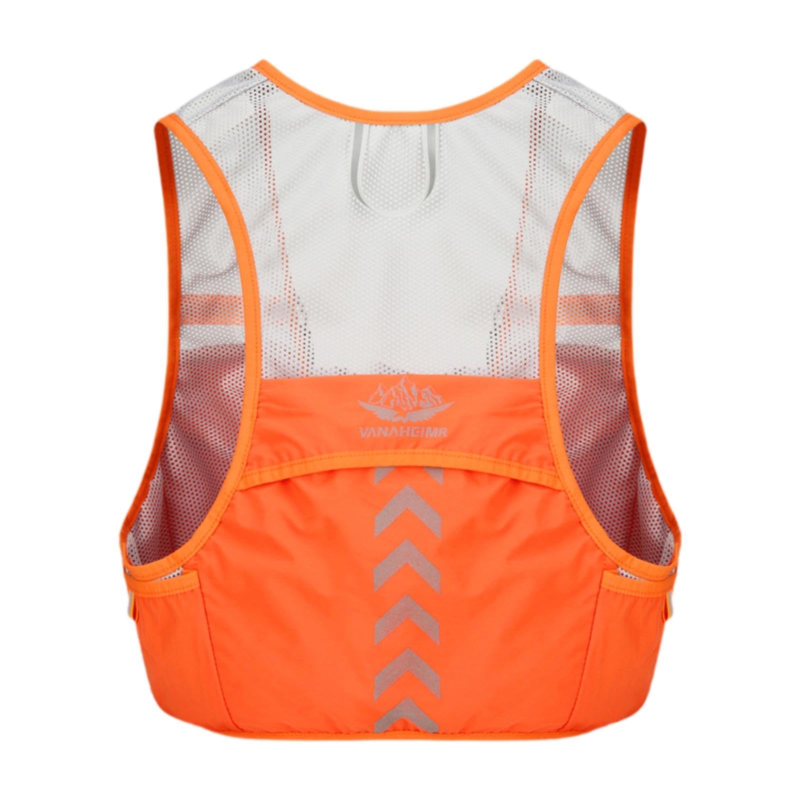 Running Vest with Multiple Pockets Hydration Vest for Hiking Camping Cycling Orange | Outdoor Sports | Camping & Hiking | Hiking Backpacks | Hydration Packs-image-1