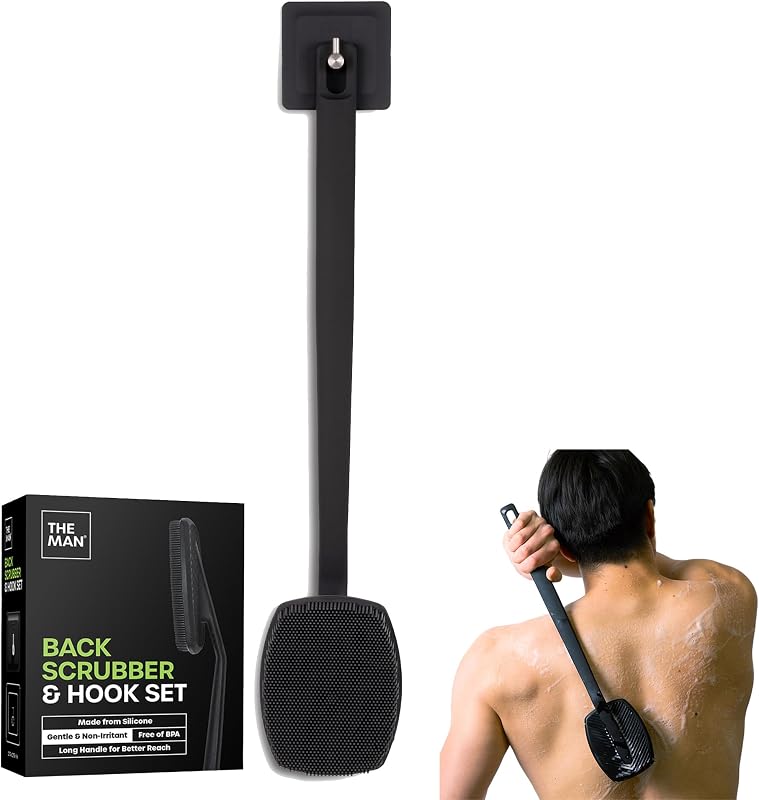 Vanibiss Escova manual de silicone para limpeza das costas 47 cm