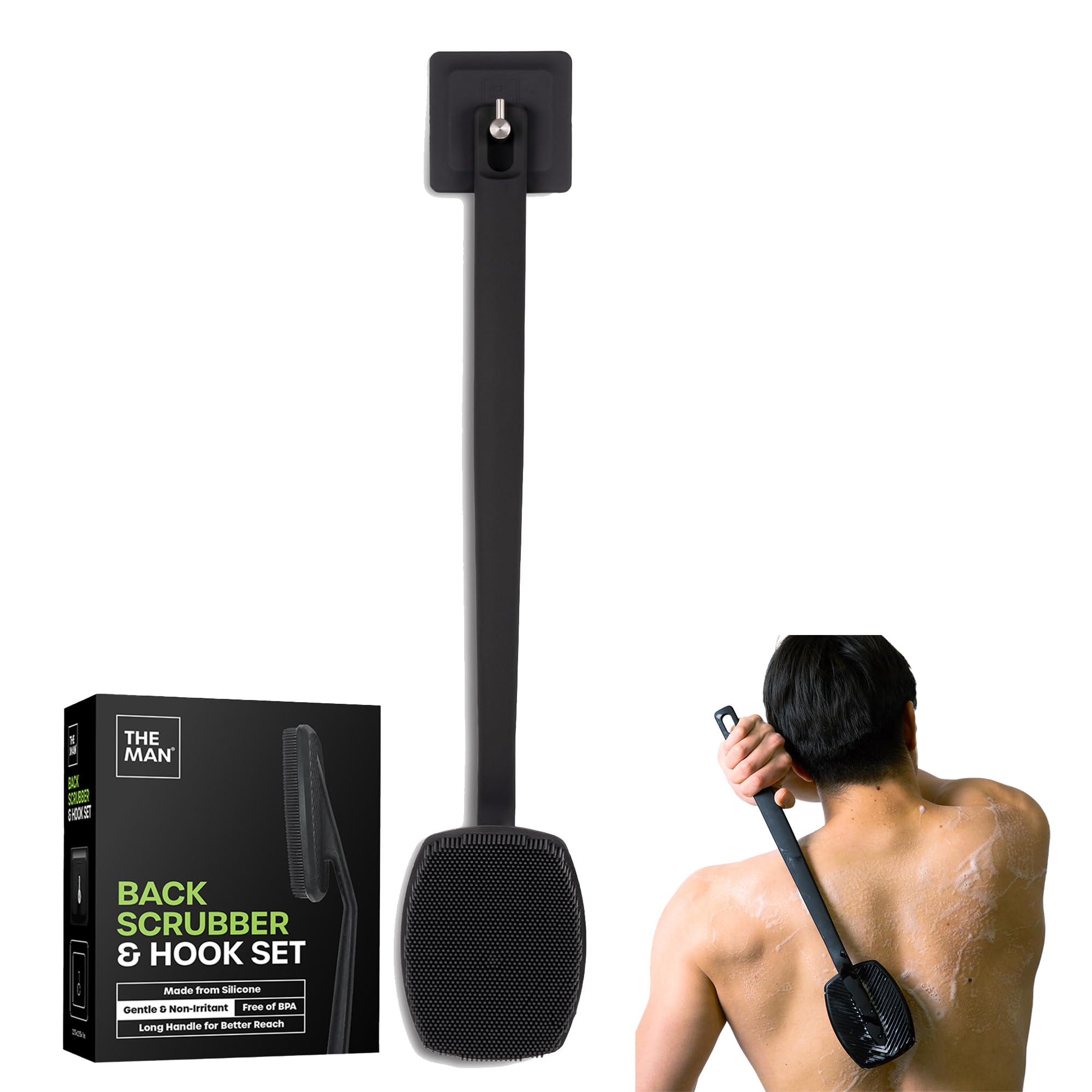 The Man 18.5 Inch Silicone Back Scrubber for Men