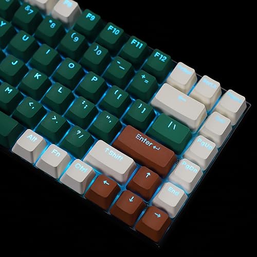 Miniatura 4 de YMDK Double Shot 108 Teñido PBT Shine Through OEM Profile Keycap Rainbow Carbon Sunset teclas retroiluminadas para interruptores MX Teclado mecánico
