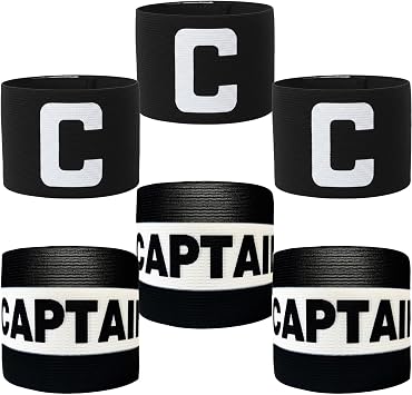 6 Pack Adjustable Soccer Captain Armbands Elastic Arm Bands for Training Unisex Essential Sports Accessories for Team Players