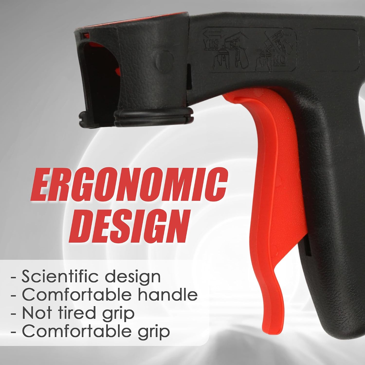 5Pcs Instant Aerosol Trigger Handle, Instantly Converts Spray Cans Into Spray Paint Guns, Attachment Cans Plastic with Full Hand Grip, Reusable, Easy to Clip-On & Off, Fit for Adhesives, Lubricants