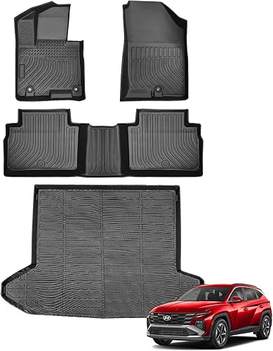 Miniatura 9 de Alfombrillas y forro de carga para Hyundai Tucson PHEV (híbrido enchufable) 2022-2025 | Accesorios de goma TPE para todo tipo de clima para Tucson |