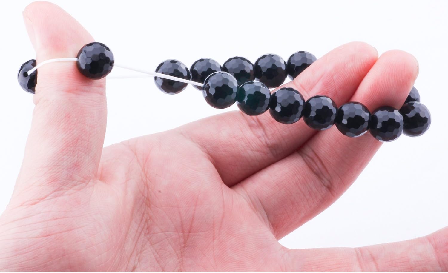 Healing Crystals Beaded Bracelets for Womens Natural Gemstone 8mm Beads Stretch Bracelets with 925 Sterling Silver Double Happiness Pendant - Image 3