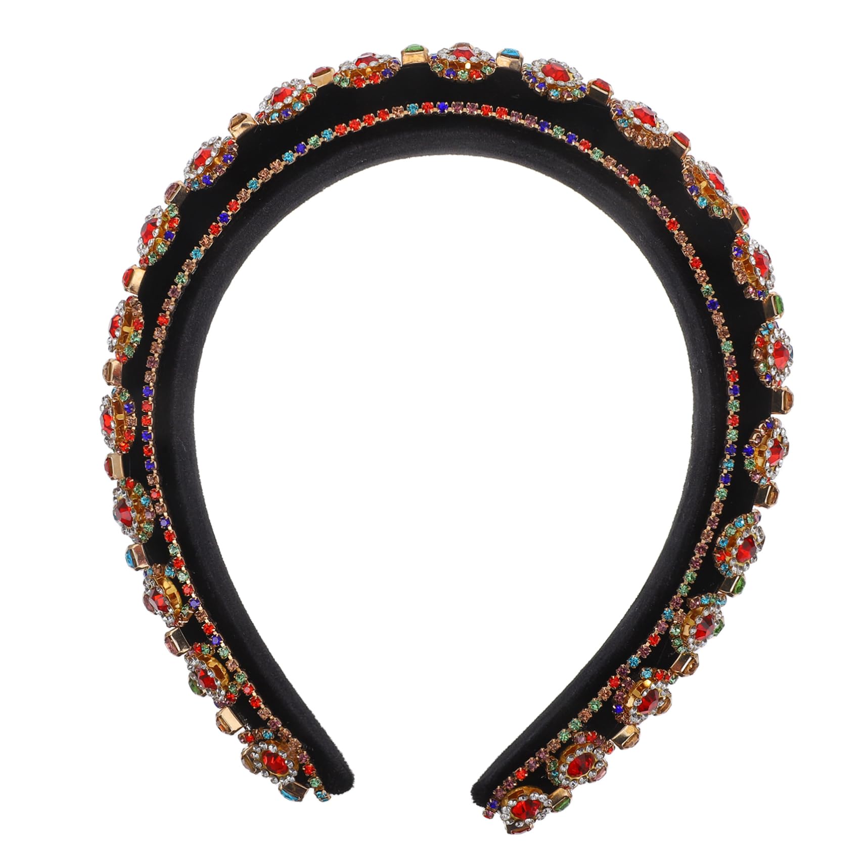 Beaupretty 2 Pièces bandeau strass accessoire de coiffure femme bandeaux élastiques scrunchies hair band élastiques à cheveux attache-cheveux bande de cheveux de fille bandeau fille élégante