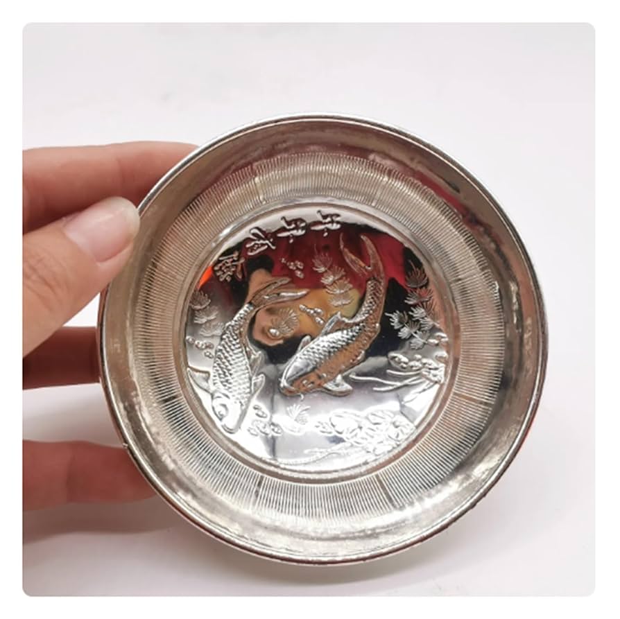 中国の骨董品、清朝時代、チベットの銀の装飾品、家の儀式用の品物 中国の骨董品、清朝時代、チベットの銀の装飾品、家の儀式用