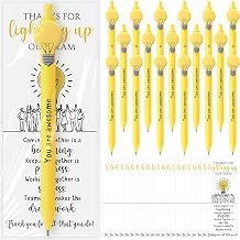 Qilery 50 Sets Employee Appreciation Gifts Bulk for Coworkers Thank You Staff Gift Inspirational Ballpoint Pen with Thank You Cards for Team Volunteer Ma Rad Vet Tech Week Gift(Light,Inspirational)