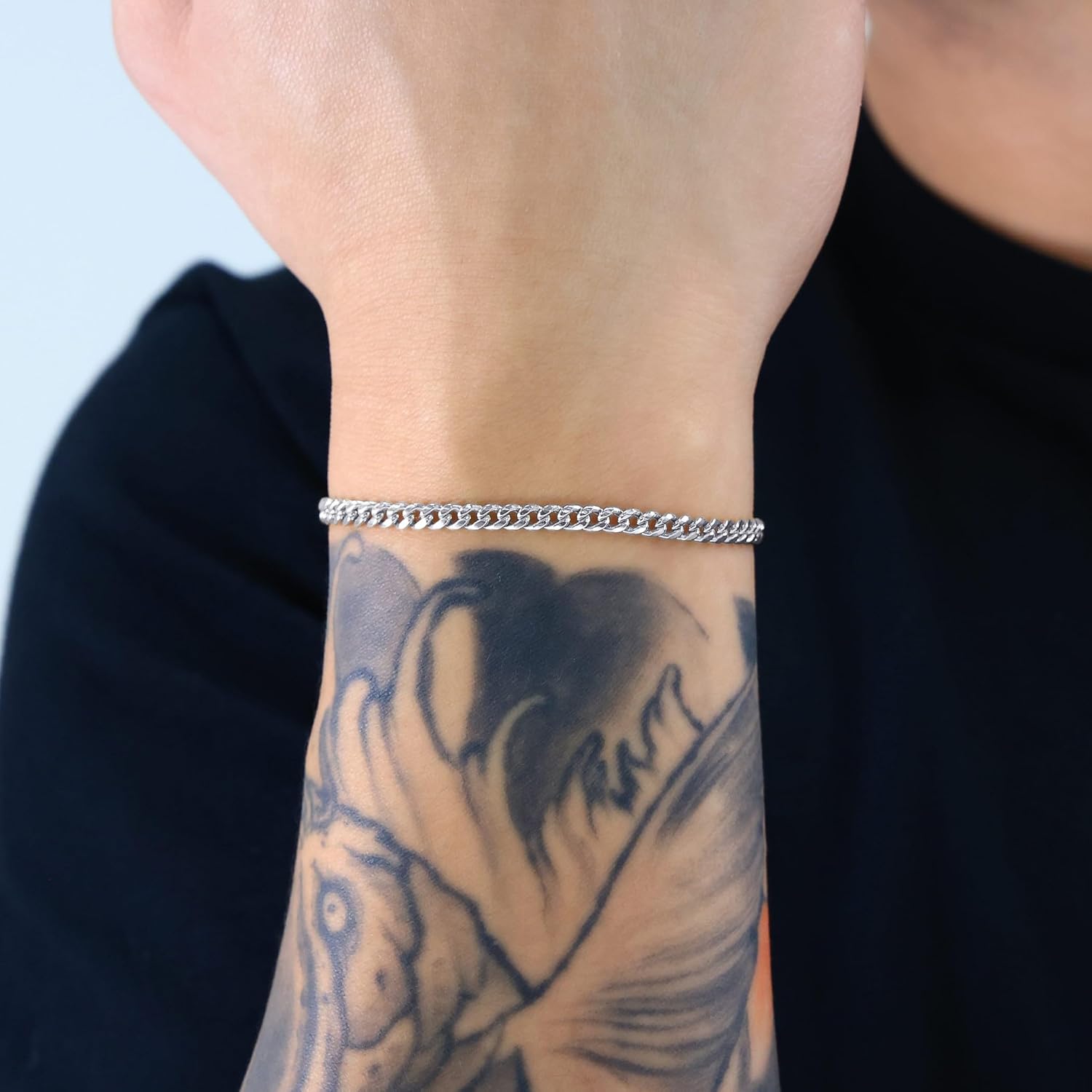 Nuragold 10K Real White Gold Miami Cuban Link Chain Bracelet 7"-9" (3mm-9mm) Italian Jewelry for Men & Women