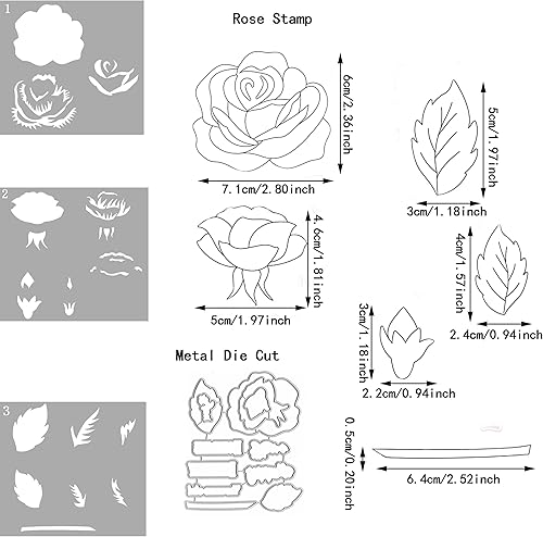 Miniatura 2 de Alinacutle Plantilla de corte de metal para hacer tarjetas hechas a mano, álbum de recortes, plantilla de papel para manualidades (1 sello