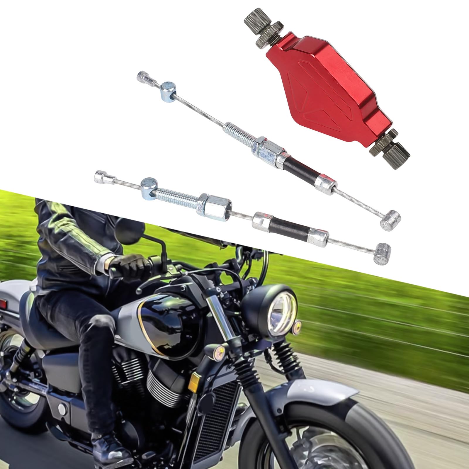 Control de embrague sin esfuerzo con nuestro avanzado sistema de cable de tracción para motocicleta (negro)