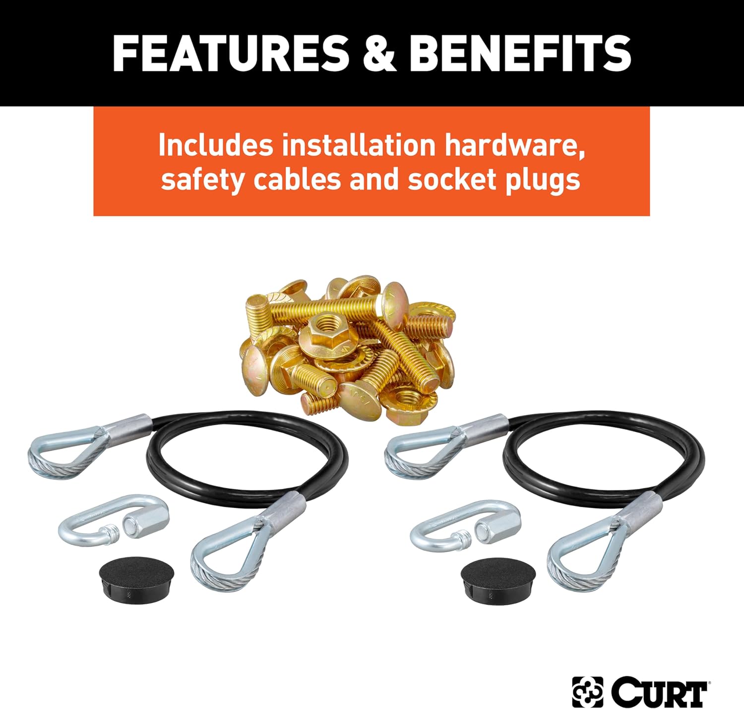 CURT 70105 Custom Tow Bar Base Plate Brackets for Dinghy Towing, Fits Select Jeep Wrangler JL