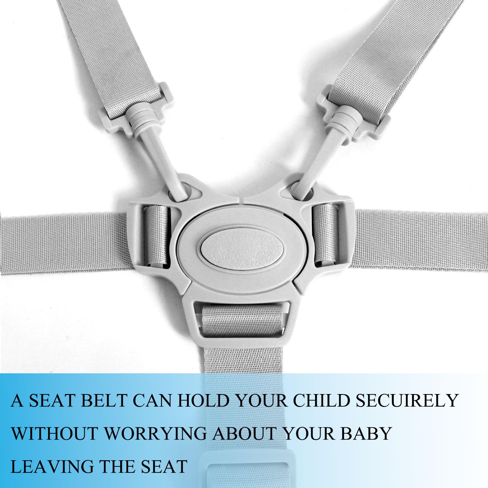 GWAWG Universal High Chair Harness Safety Straps for High Chair 5 Point Safety Harness for Children Convertible for Baby Highchair Pram and Stroller - Image 3