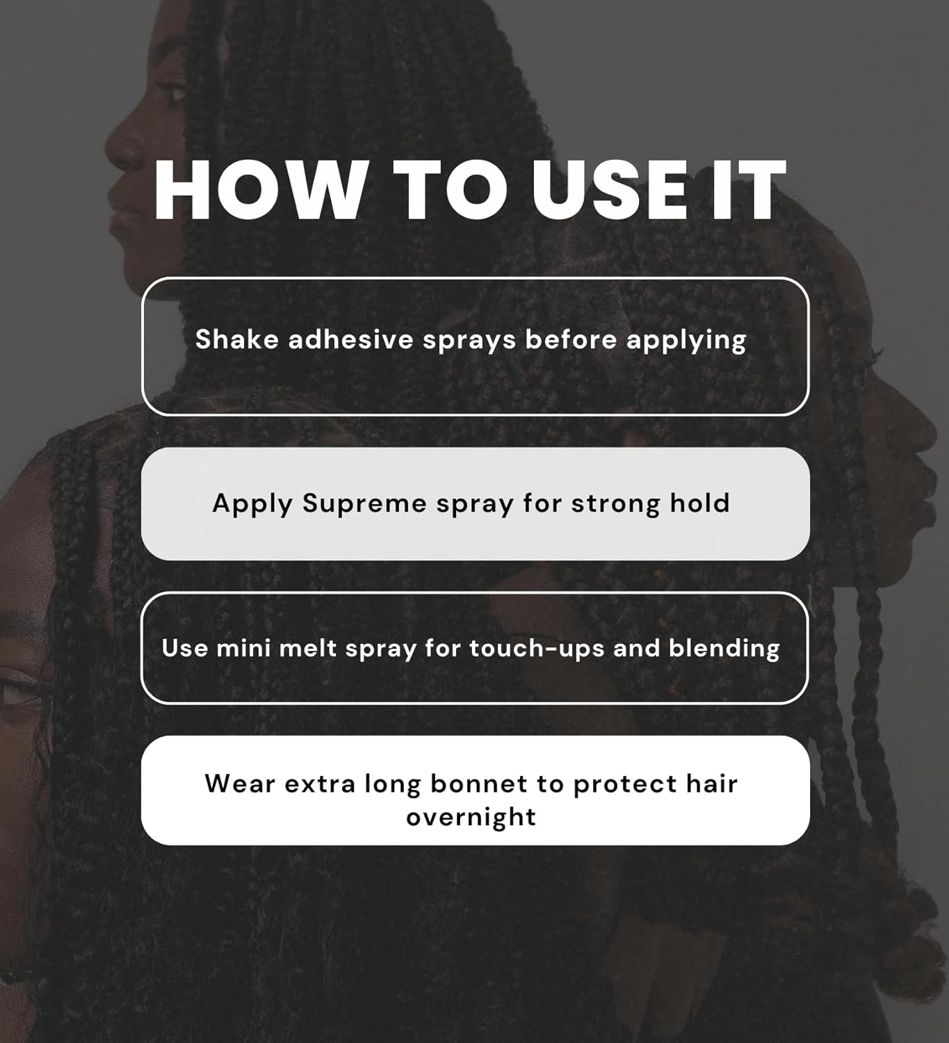 Ebin – 4x WonderLace Bond Wig Adhesive Spray 2.7oz Bundle with 2x LaceMelt Spray Mini 8oz and Sports Edition Adhesive 1.18oz and Satin Tie-Up Bonnet ChampagneGold by EBIN NEW YORK – Gift Set (8 Items)