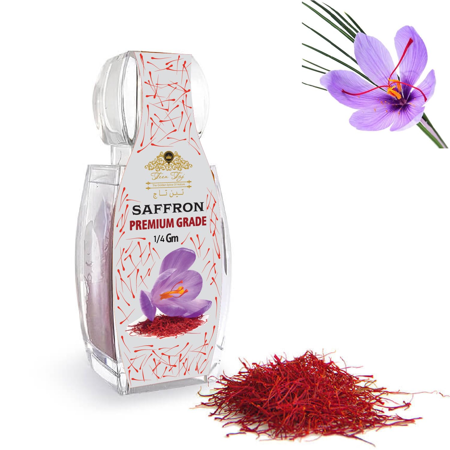 Teentaj Saffron, A++++ Superior Saffron/Kesar Threads (Grade 1) Premium grade Saffron Spice (0.25 Gram (Pack of 1))