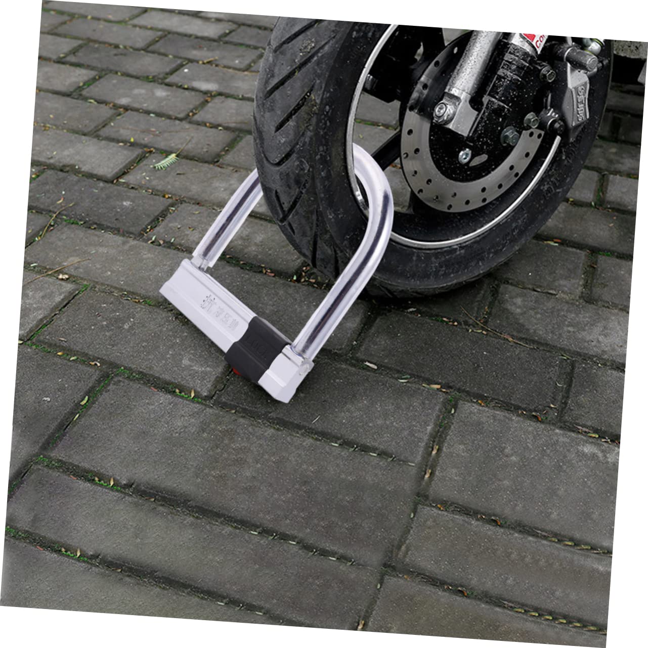SUPVOX Antivol de Vélo de U en Acier Inoxydable, Résistance Hydraulique, Robuste, Argenté, pour Cyclisme et Sécurité Extérieur