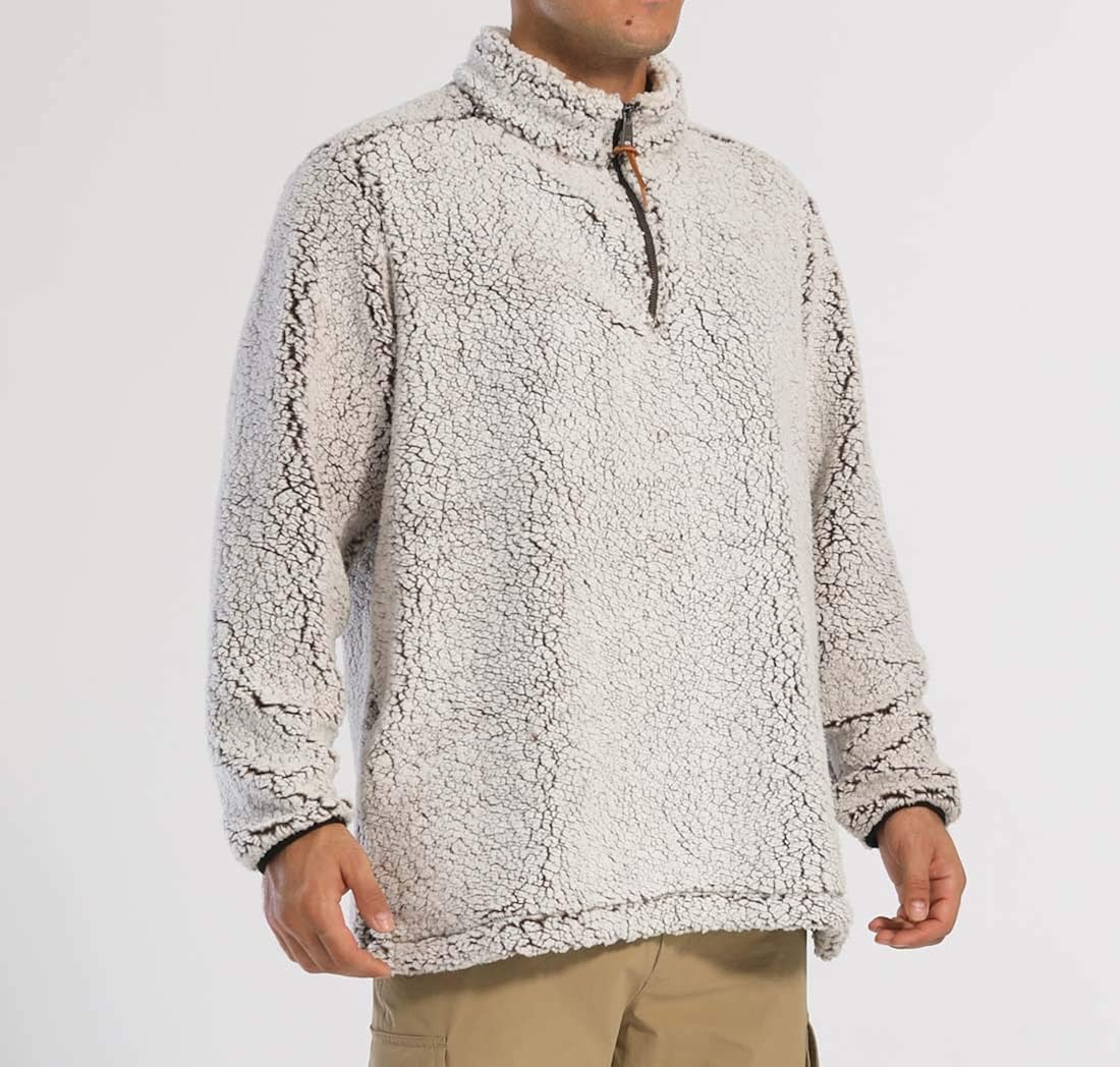 quarter zip pullover fuzzy