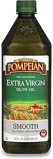 Pompeian Smooth Extra Virgin Olive Oil, First Cold Pressed, Mild and Delicate Flavor, Perfect for Sauteing & Stir-Frying, ...
