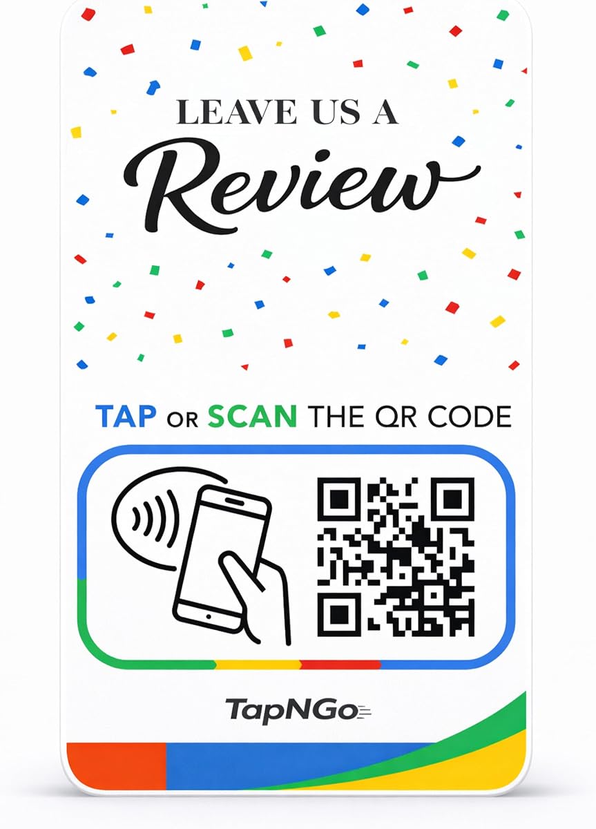 NFC Business Review Card with QR Code