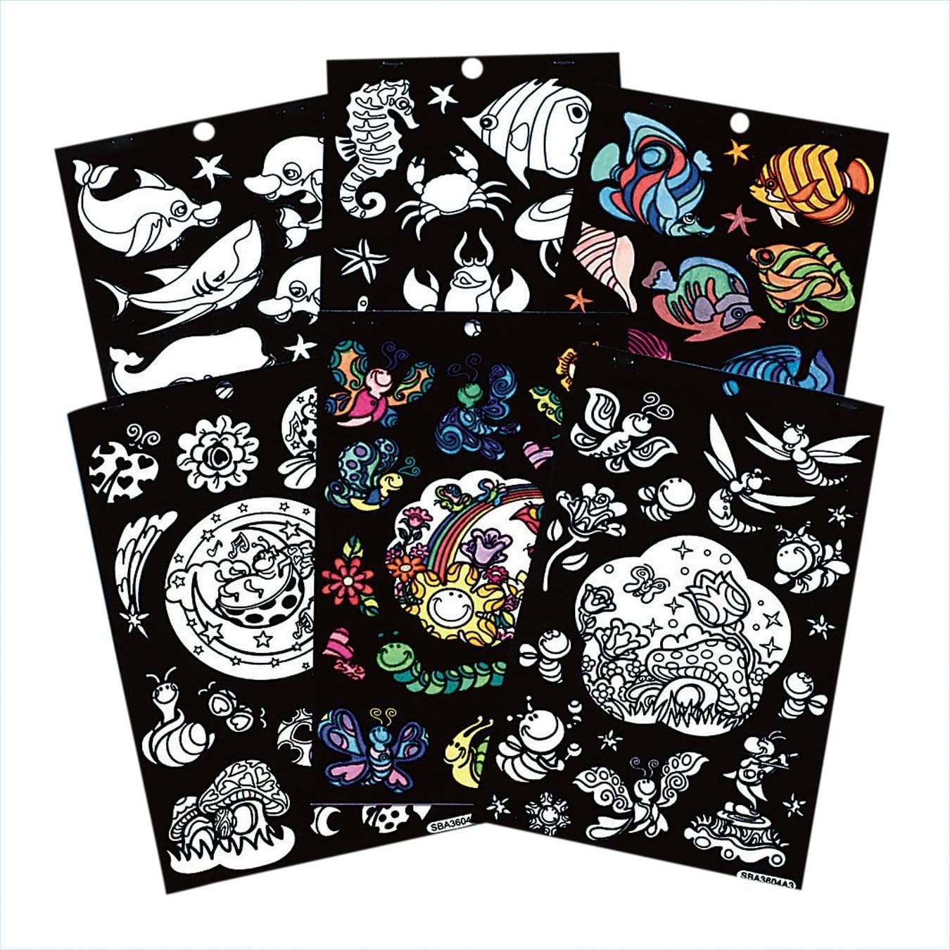 S&S Worldwide Sea Life/Insect Velvet Stickers Pk425