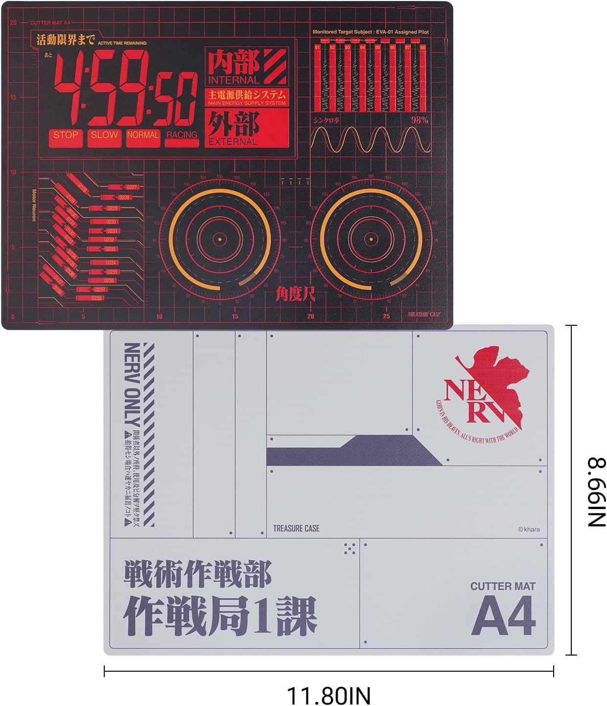 Neon Genesis Evangelion Cutting Mat for Crafts 12”X 8” (A4) by Treasure Case