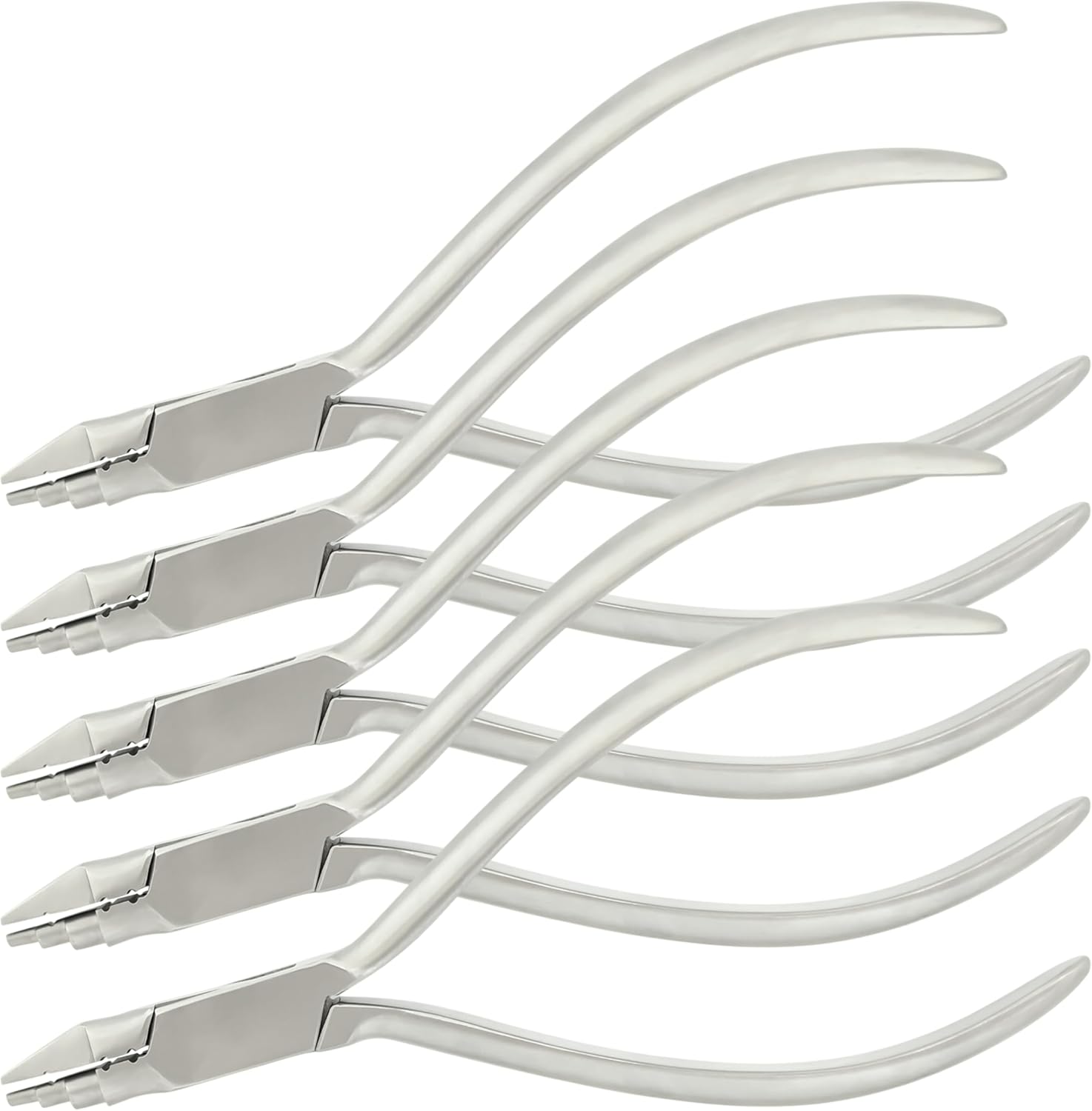ORTHODONTIC YOUNG PLIER DESIGN FOR WIRE BENDING. BARREL DIAMETERS OF 2MM, 3MM, AND 4MM PLUS TWO SETS OF CLOSING GROOVES. WIRE TO .045”. (5 PCS) BY G.S ONLINE STORE