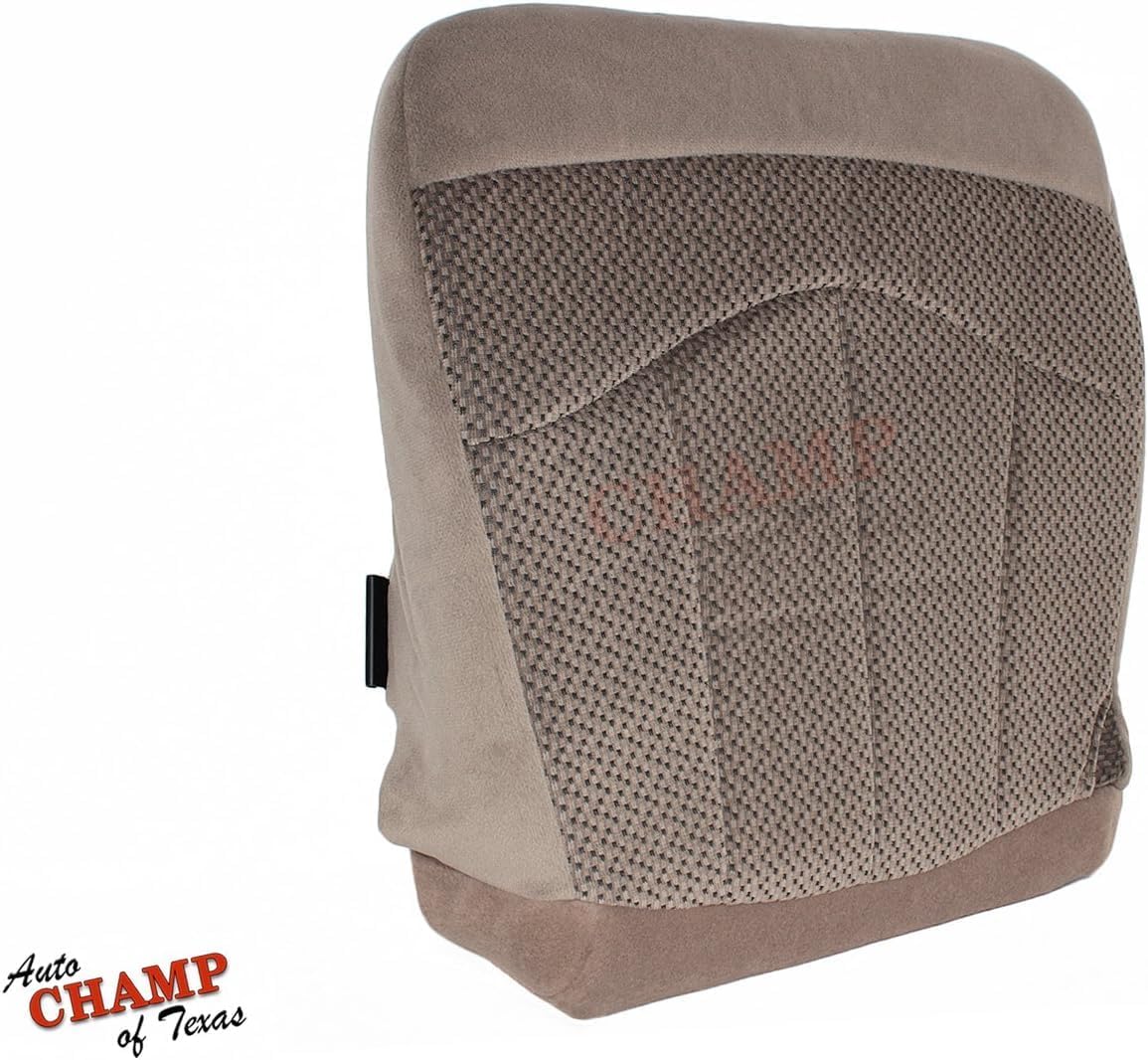 Compatible with 1999-2003 Ford F-150 XLT - Driver Side Bottom Cloth Seat Cover, Medium Parchment Tan