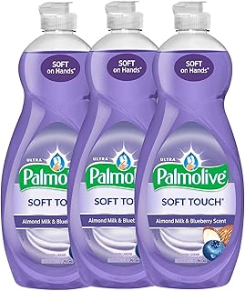 Palmolive Ultra Soft Touch Almond Milk & Blueberry Liquid Dish Soap | Soft Touch on Hands | Tough-on-Grease | Concentrated...