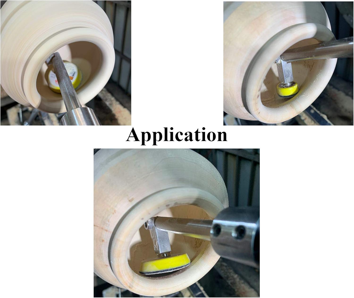 Sander Sanding Tool with 1", "2", "3" Foam Loop Sander Pad and 90pcs Sandpaper for Woodworking Wood Turning on Lathe