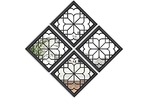 Wocred Four-Piece Wall Mirror Set: Captivating Rustic Charm for Diverse Spaces