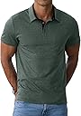 Sailwind Men's Cotton Polo Shirts Short Sleeve Casual Summer Shirts Classic Collared Golf Shirt with Pocket