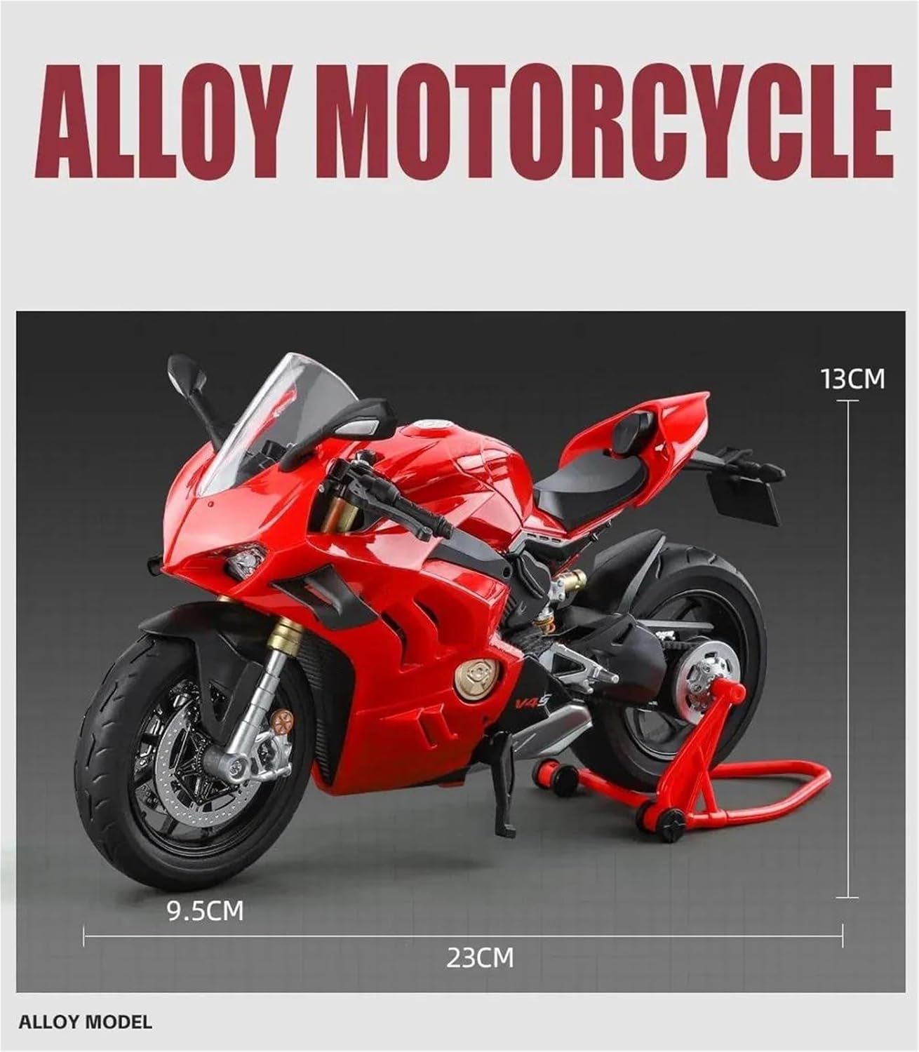 Collection 1/9 Motorcycle Model Diecasts Portable Racing Finger Motobike Simulation Collection Toys for Ducati V4S